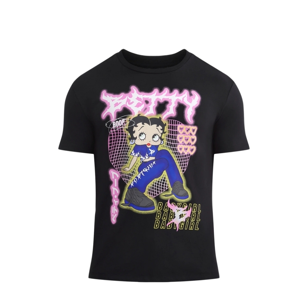 Betty Boop Women's Graphic Tee with Short Sleeves